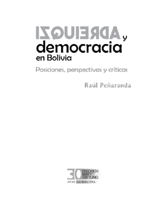 Izquierda y democracia en Bolivia
