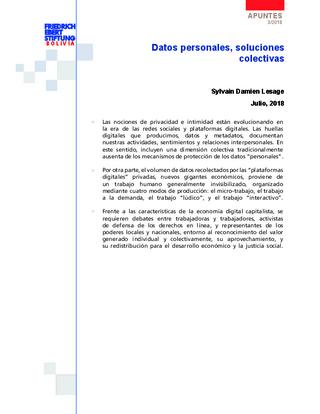 Datos personales, soluciones colectivas