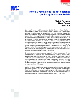 Retos y ventajas de las asociaciones público-privadas en Bolivia