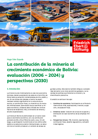 La contribución de la minería al crecimiento económico de Bolivia