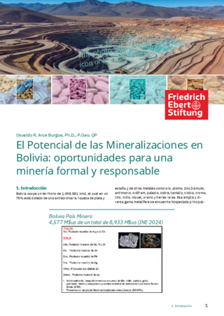 El potencial de las mineralizaciones en Bolivia