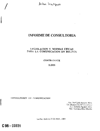 Legislación y normas éticas para la comunicación en Bolivia
